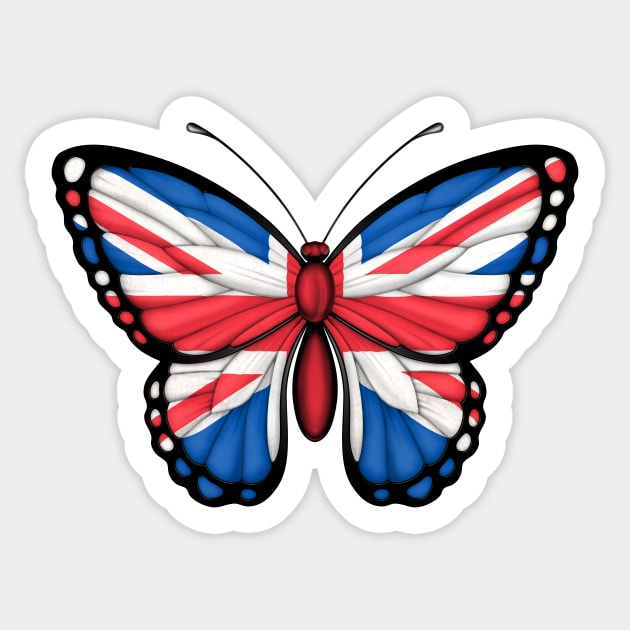 British Flag Butterfly Sticker by jeffbartels